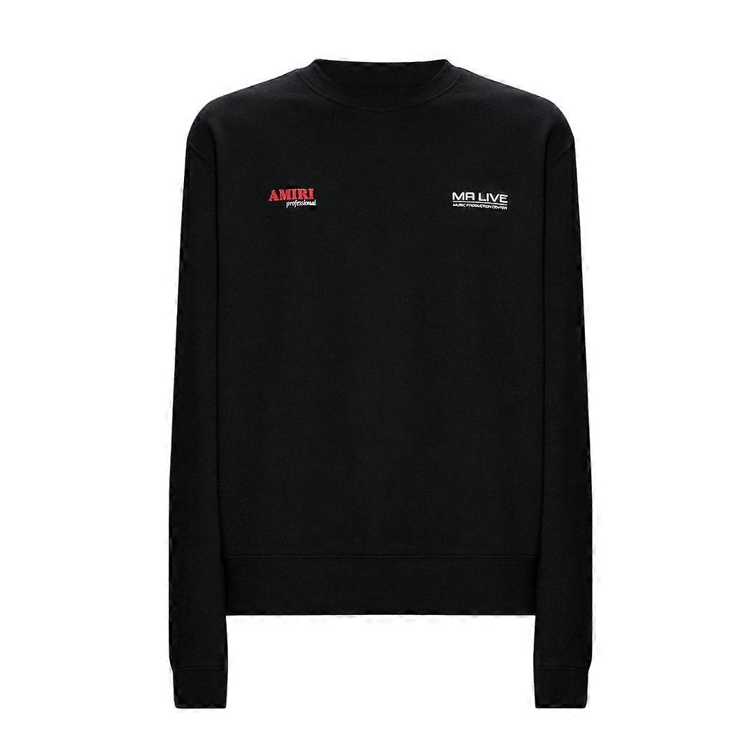 Amiri Drum Machine Black Crewneck Jumper