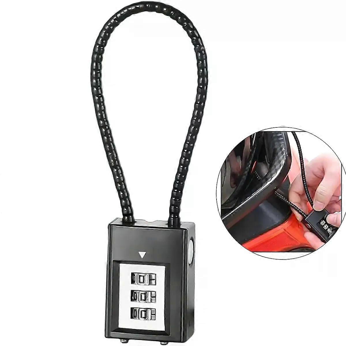 3 Digit Combination Lock Combination Cable Lock - Scratch-Resistant Paint Finish for Home Locking and Safety