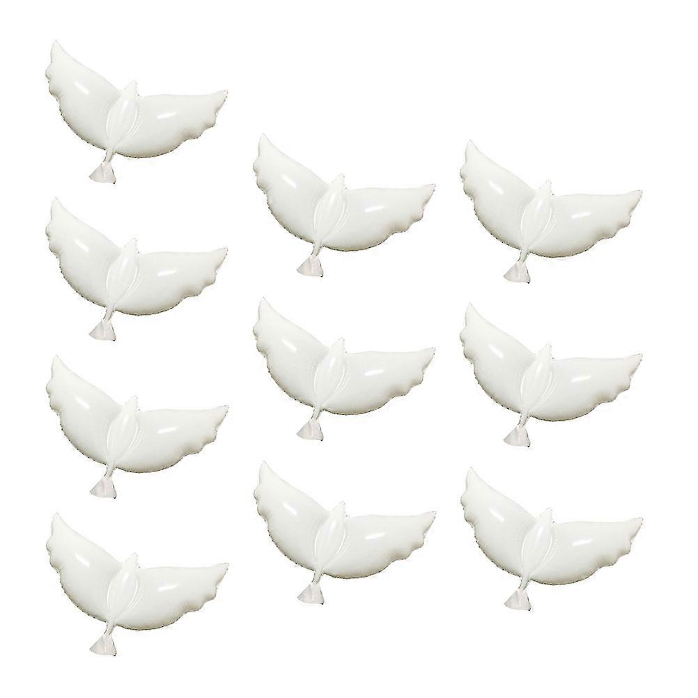 Flying White Dove Balloons 10Pcs Aluminum Foil Decoration For Christmas And New Year Events