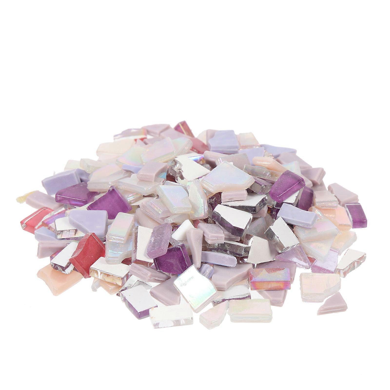 Mosaic Tiles Pieces Irregular Crystal Glass Mosaic Tiles Glass Mosaic Pieces Set Mixed Color Stained Glass Pieces For Diy Picture Frames Handmade