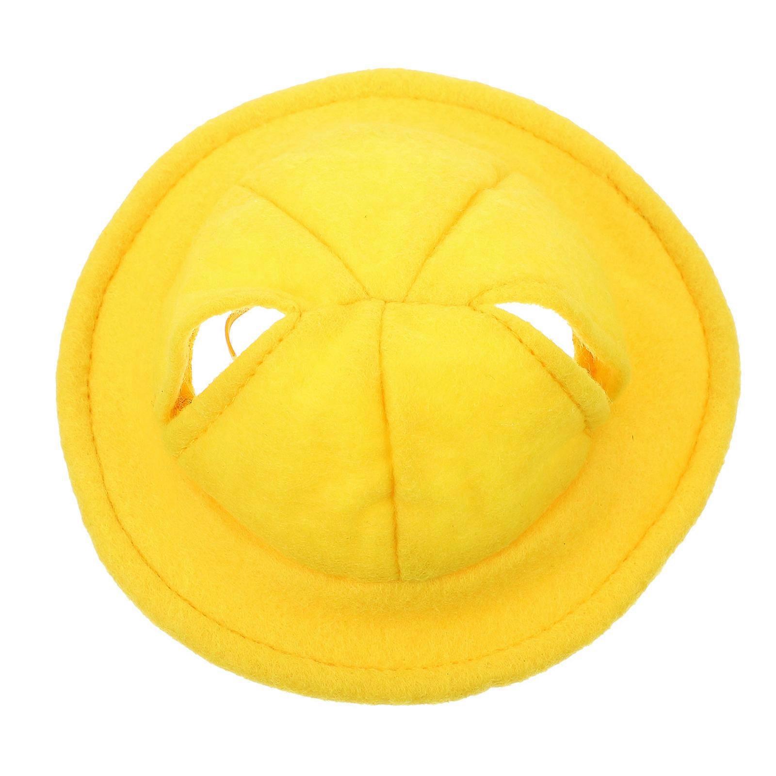 Adorable Bunny Hat Designed For Pets Perfect For Christmas Parties And Cosplay Featuring Durable Yellow Felt 1Pcs