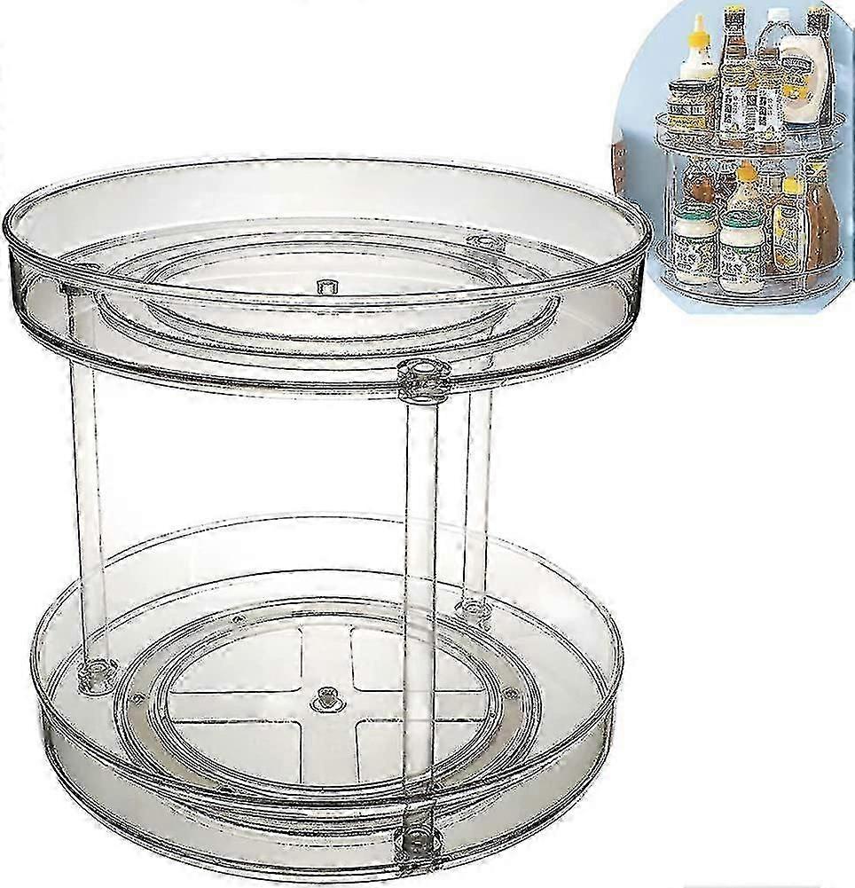 360-Degree Turntable Cupboard Organiser for Spice and Kitchen Storage