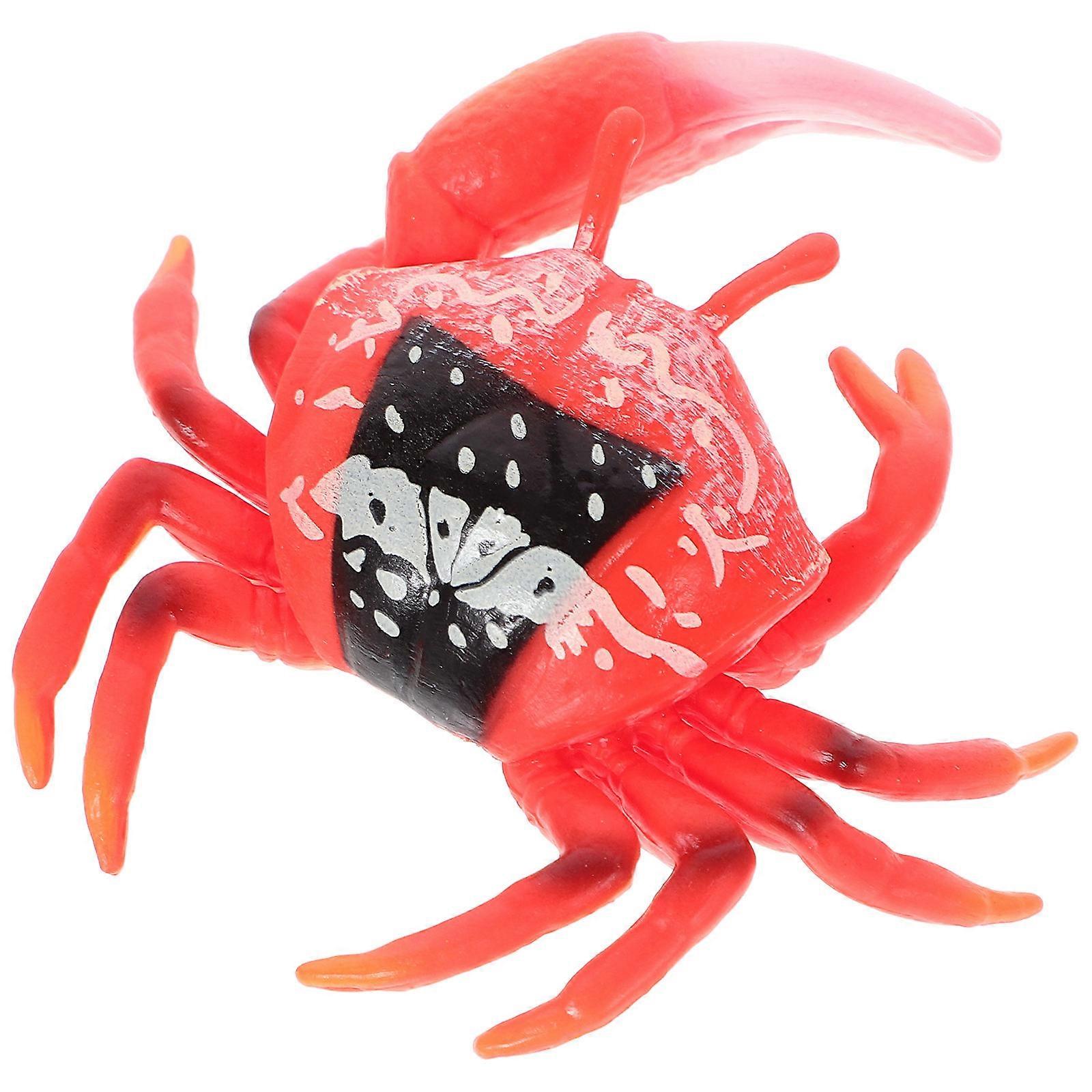 Crab Figurine Simulation Toy Realistic Design Home Decor for Children 1Pack