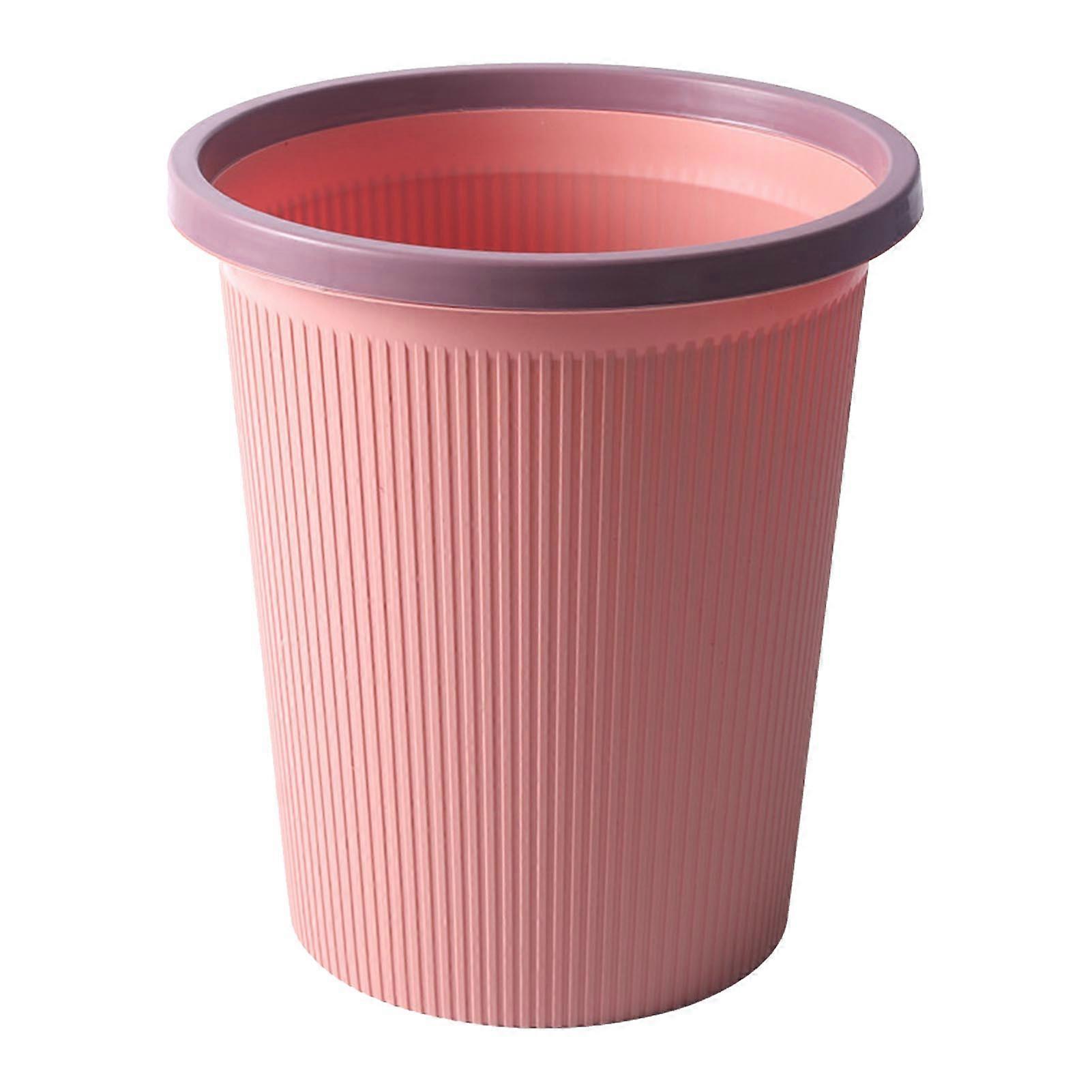 Versatile Plastic Trash Bin with Press Ring for Home and Office Use