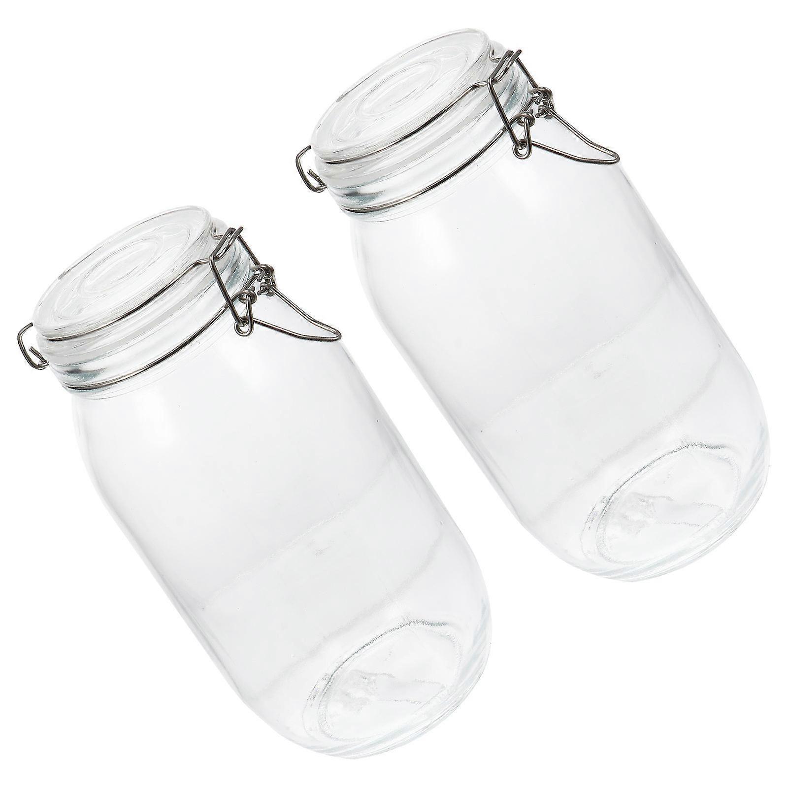 Large Capacity Sealing Jars 2Set Multipurpose Kitchen Storage Featuring Practical Design Measurement 20X10X10CM