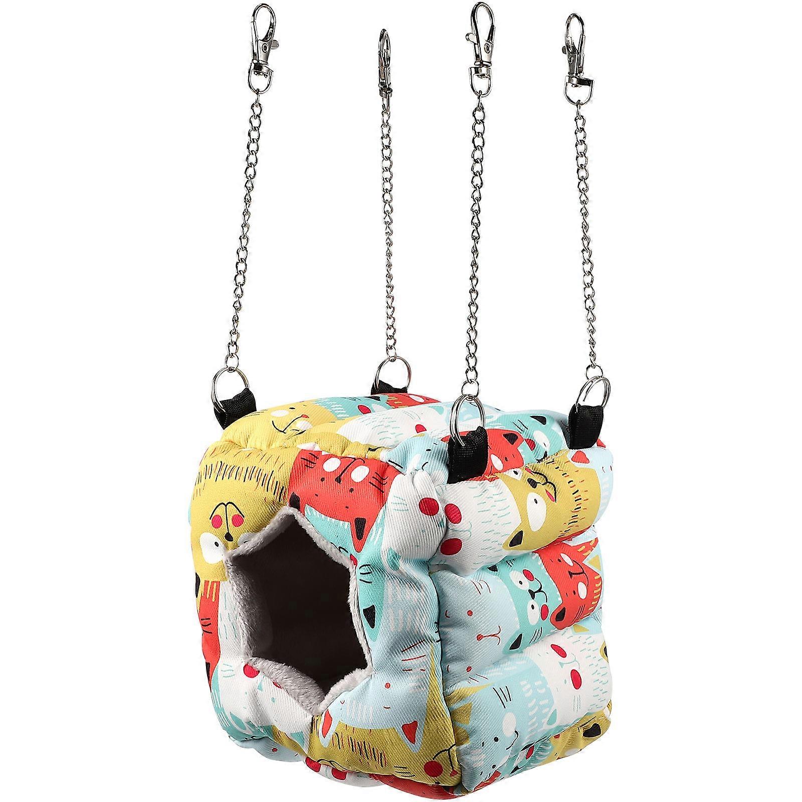 Pet Hammock Bed Designed For Hamsters And Ferrets With Comfort Material In 14X14X14CM Size Suitable For Security 1Set