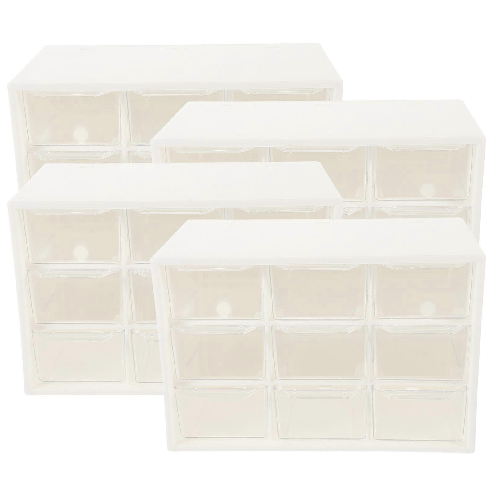 4pcs Plastic Drawer Organizers for Craft, Art, Jewelry & Cosmetics – Stylish Storage Design for Desk & Home Organization, Easy Access & Clutter Free