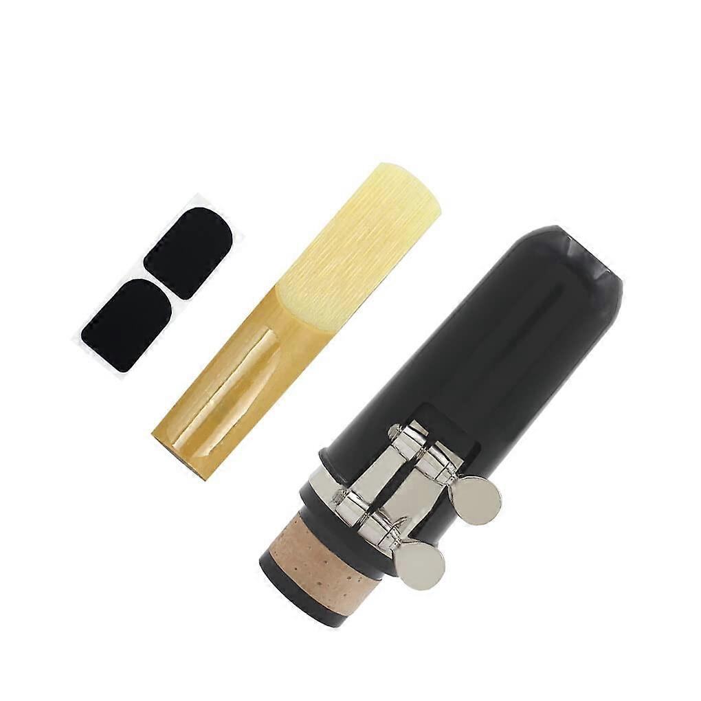 1 Clarinet Mouthpiece Kit with Ligature Saxophone Reed Clip Fastening Cushion Protective Clamp Musical Instrument