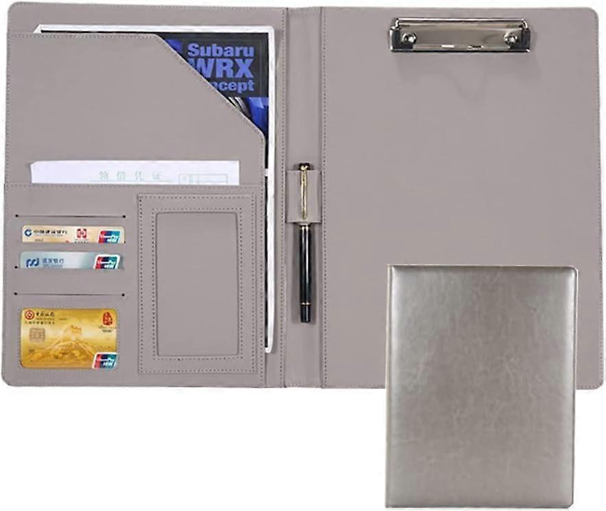 Notepad Folder Light Grey Clipboard Organizer For Documents Resumes Interviews Notepad Clip Boards Conference