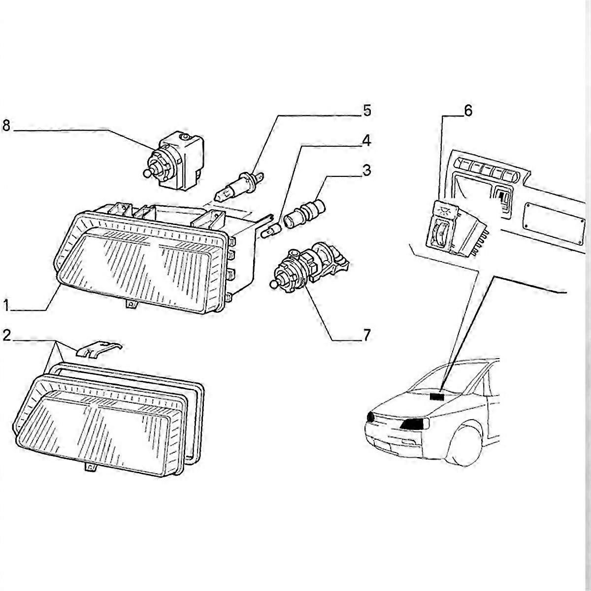 2025 Car Headlight Range Adjustment Control Regulator Motor