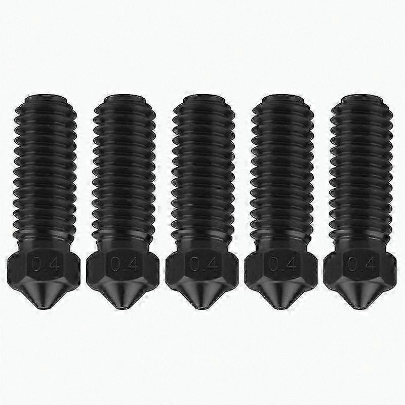 5-Pack 0.4mm Hardened Steel Nozzles for High-Temperature Applications