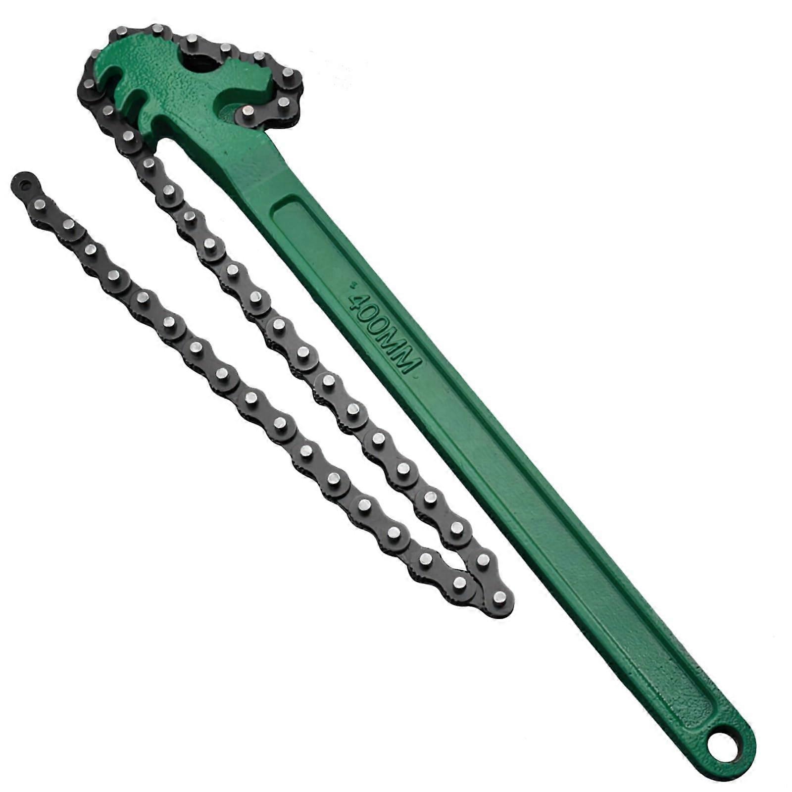 Robust Adjustable Oil Filter Wrench Set 40.6 cm Carbon Steel Strap Wrench for 60-210 mm Filters with Comfortable Grip