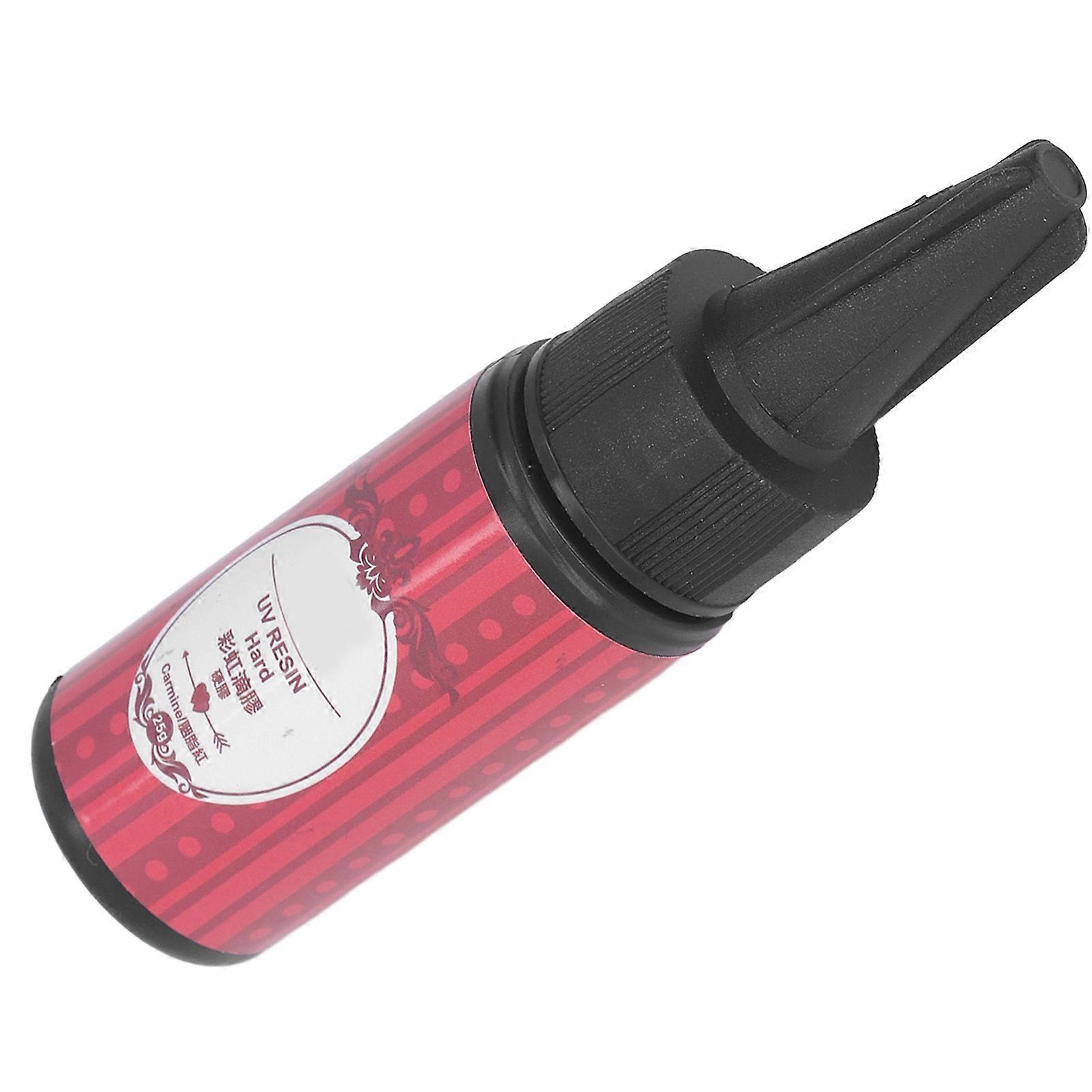 25g UV Glue Safe Non Toxic Bottle Sealing Leakproof Fast Curing Color UV Curable Resin Crystal Glue Red 