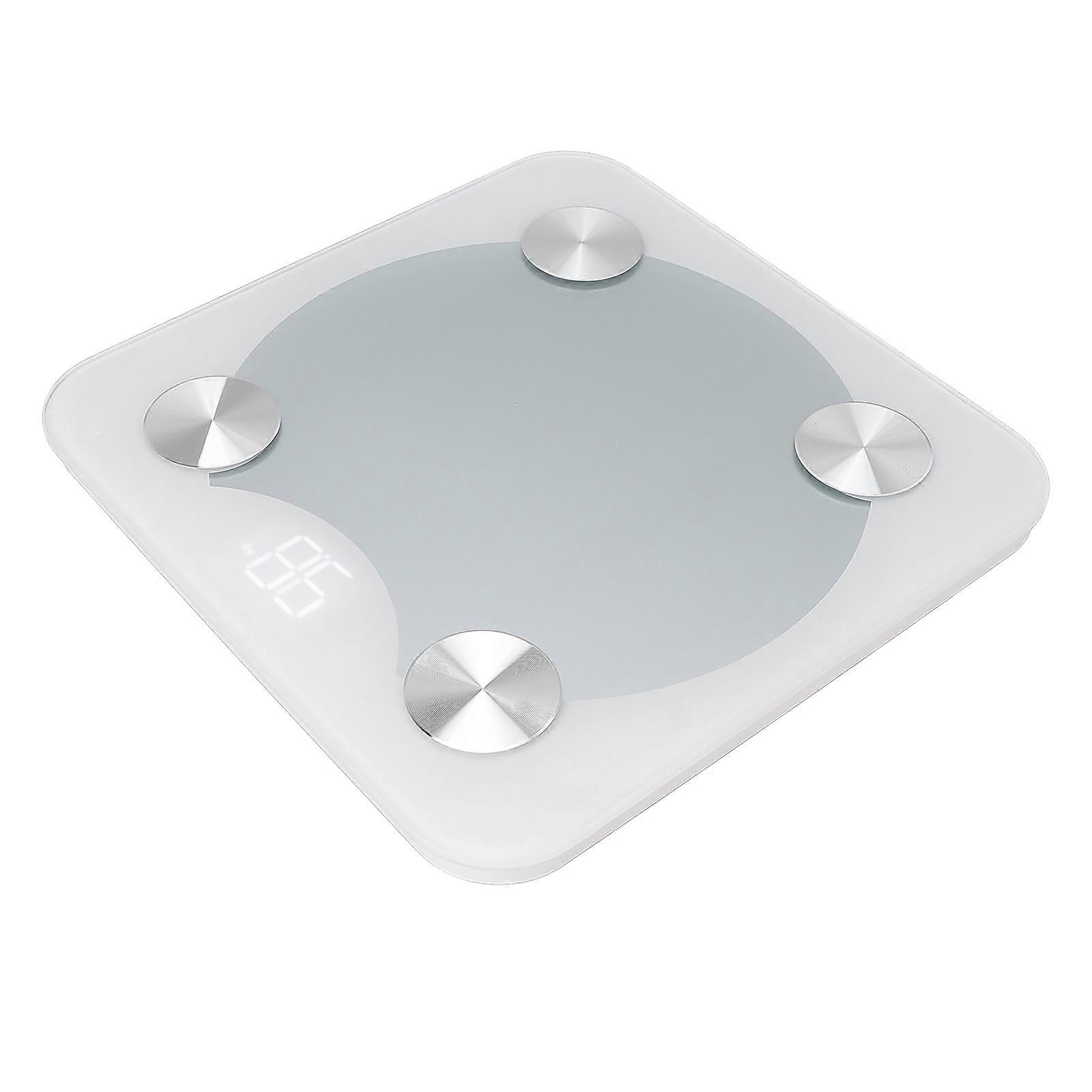 Digital Weighing Scale Professional Bluetooth LED Display Smart Body Fat Scale for Men Women (White)