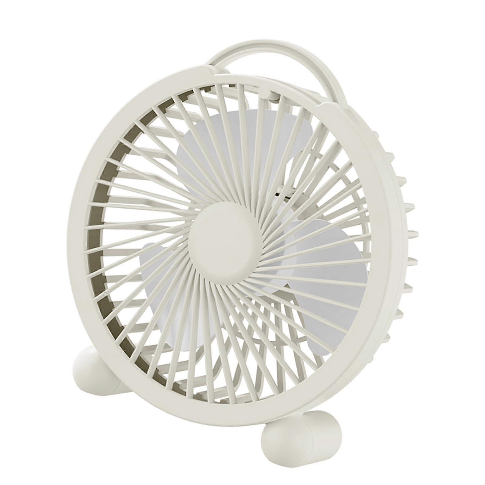 USB Fan Handheld Portable Desktop Fan White Small Travel Office Home Fast Speed Air Circulation