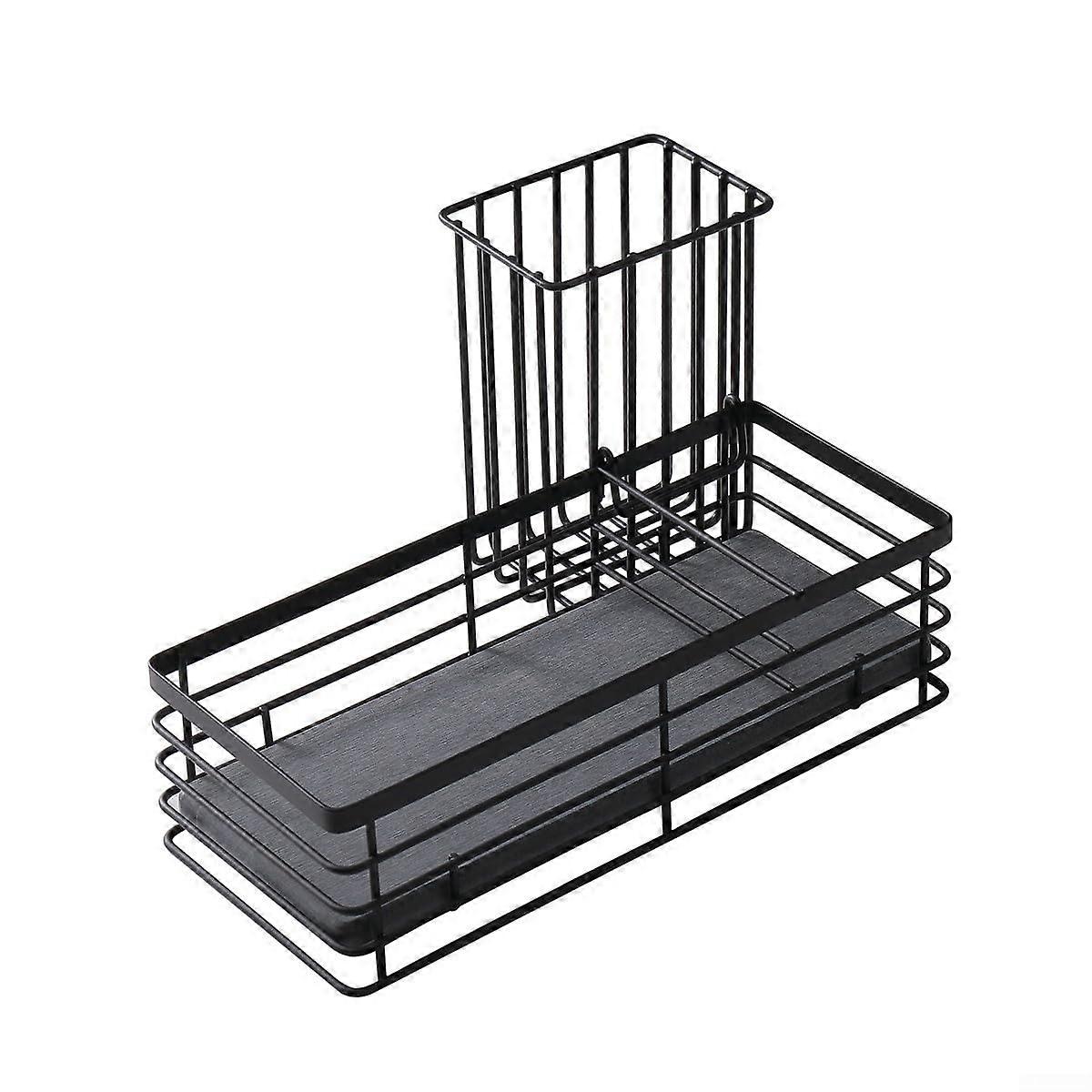 Compact Sink Holder With Water Diatomite Tablet And Flexible Storage For Sponges And Brushes