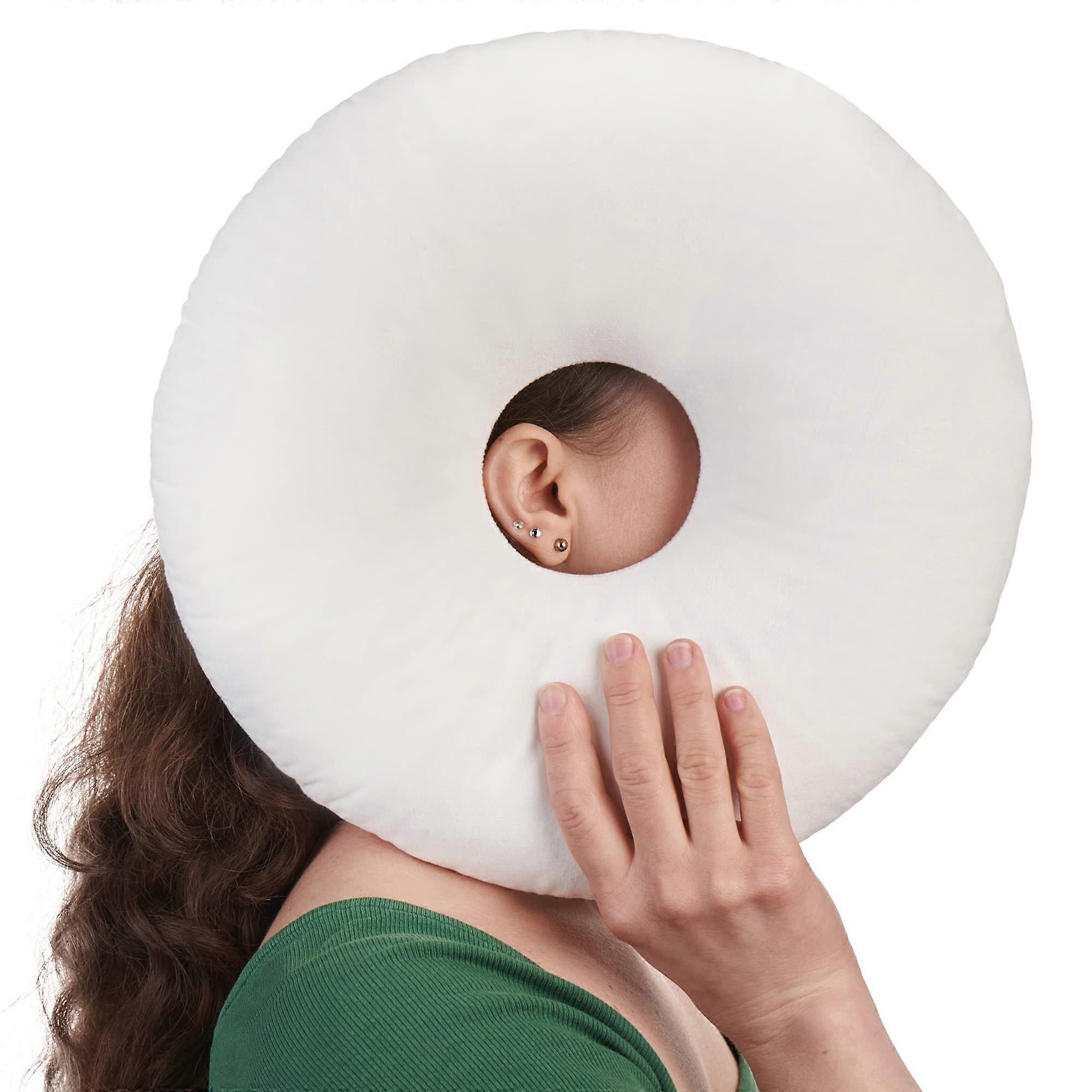 Piercing Pillow Ear Piercing Pillow for Side Sleepers Pain Relief Adjustable Filling Donut Cushion for Ear Reduces Pressure