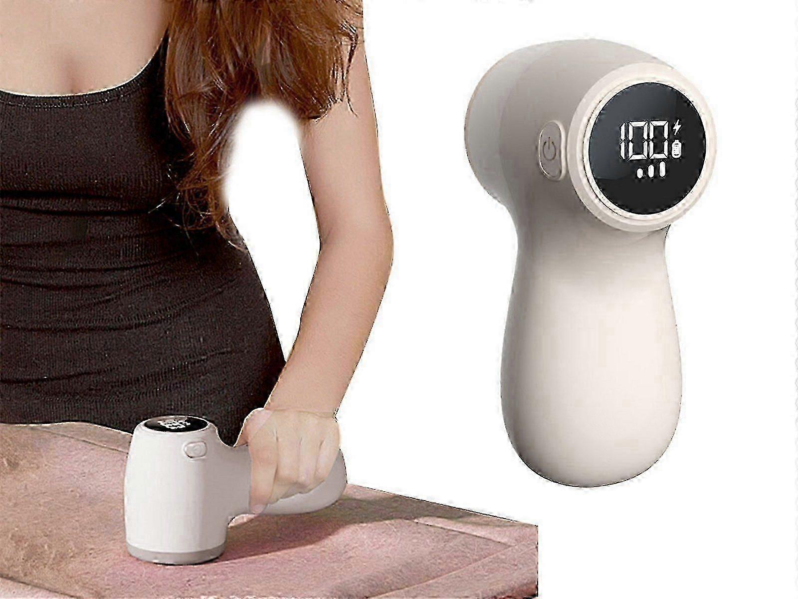 Rechargeable Lint Remover Fabric Shaver with Digital Display Yellowc