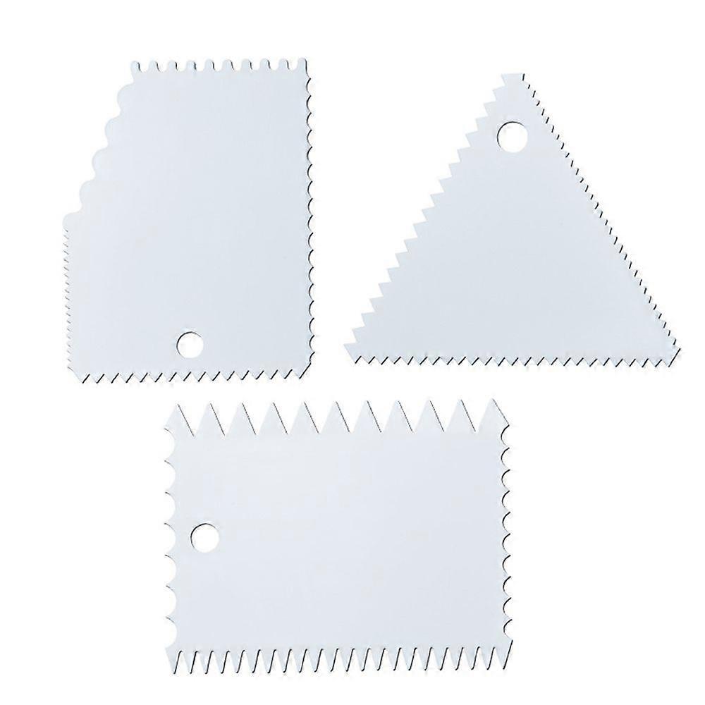 Cake Scraper and Smoother Tool Set, Cake Smoother Cutter Plate Combination Tool, Cake Icing Scraper