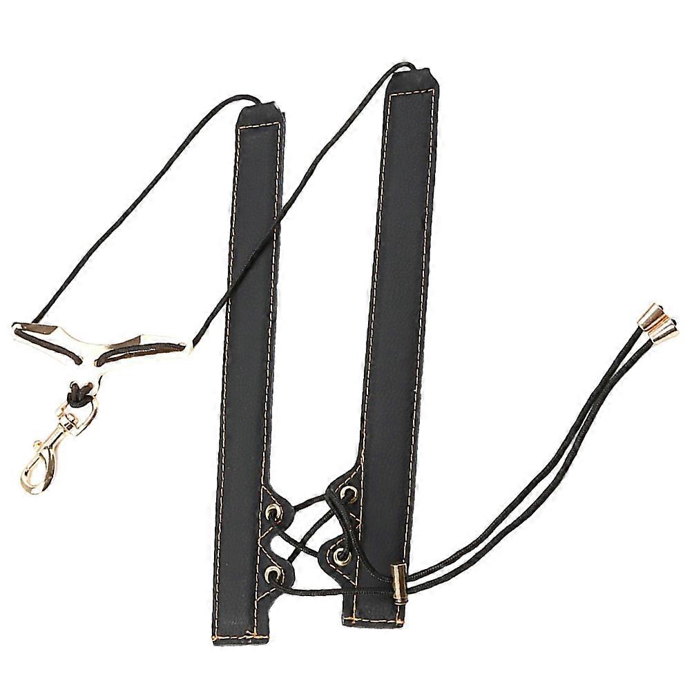 Adjustable Shoulder Support Gold Wire Strap for Music Lover Outdoor Performance Black Metal Cloth 1 Set
