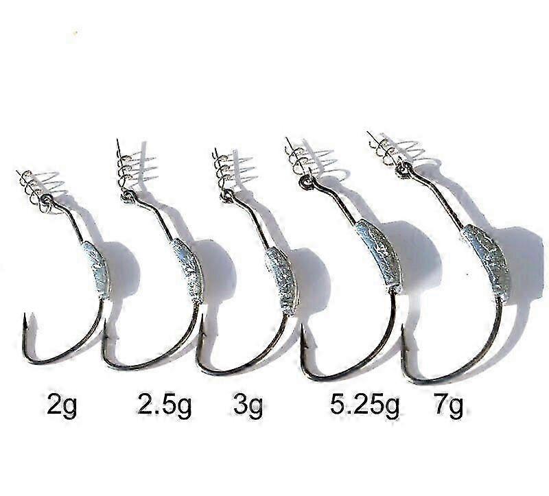 20/pcs Weighted Hooks for Soft Plastics Saltwater Swimbait Hooks Wi...