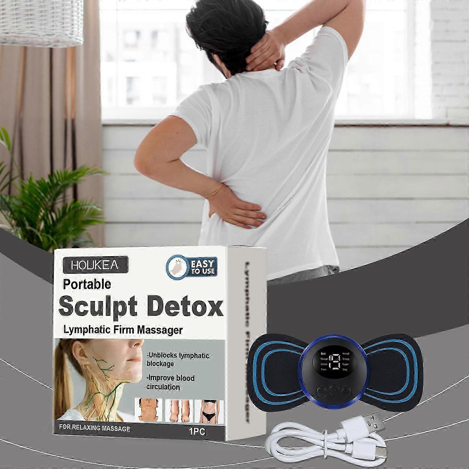 Houkea Portable Massage Device Portable Vibrating Shoulder and Neck Massage Device for Relaxing the Body and Providing Comfortable Massage