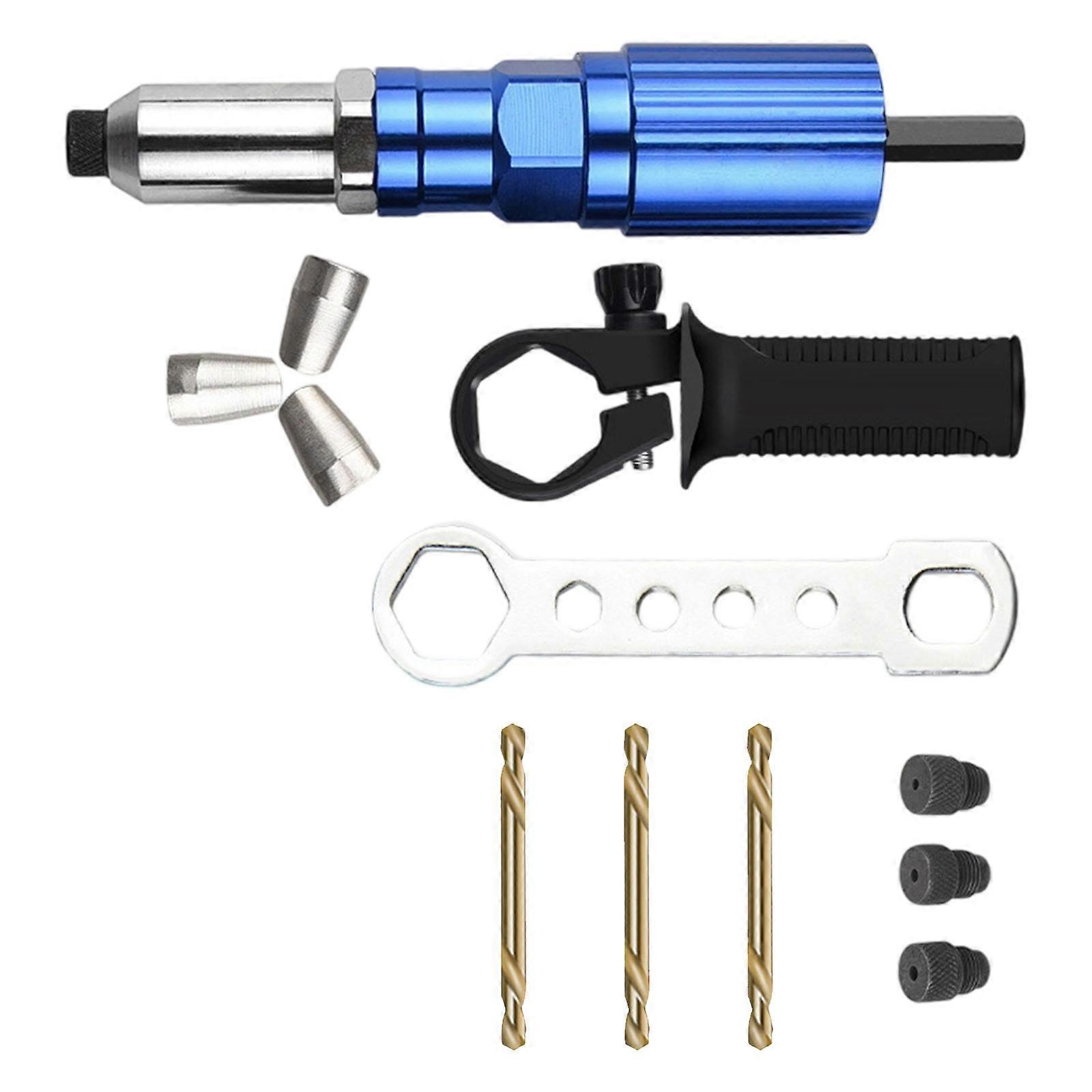 Alloy Steel Drill Powered Rivet Tool Attachment With Enhances Grip Strength For Aluminum Fastening Projects Multicolor