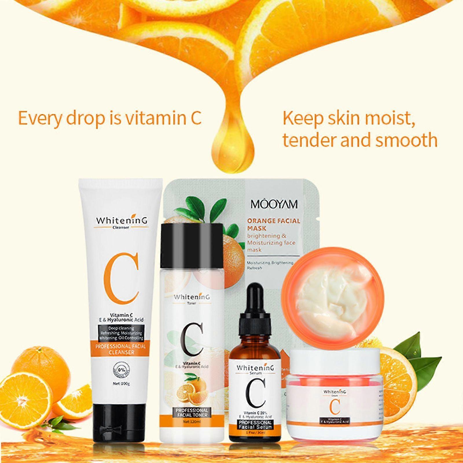 MOOYAM Vitamin C Set Vitamin C Brightening Set Box Vitamin C Hydrating Moisturizing 5-piece Vitamin C Set Vitamin C Set Combination