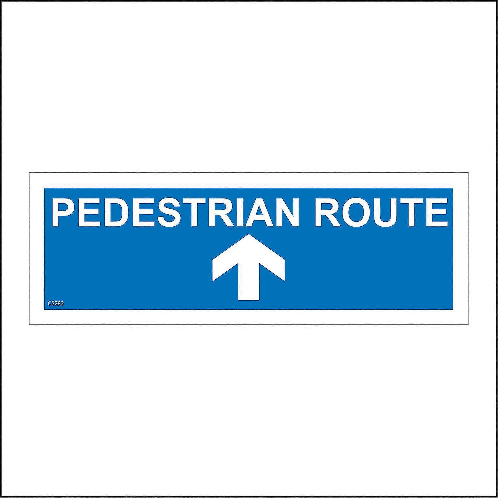 CS282 Pedestrian Route Ahead Arrow Sign with Ahead Arrow