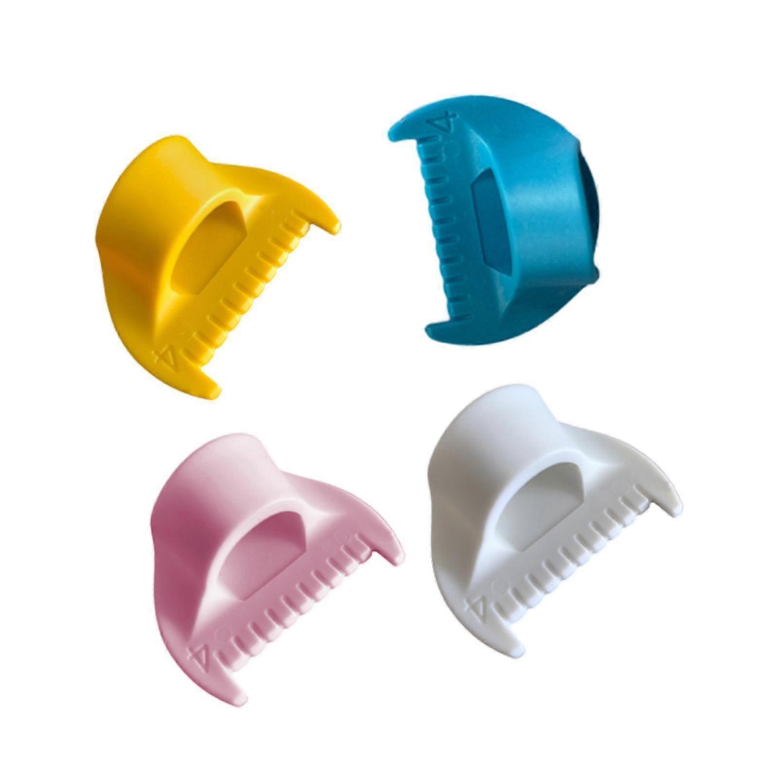 Edge Stitch Locks & Sewing Gauge, 4x Mini Household Sewing Finger Ruler for Quilting, PLA Multi-Function Tool