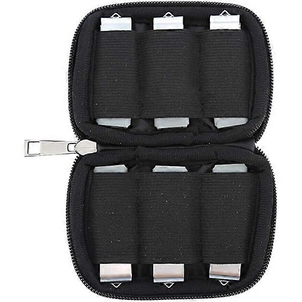 Portable U Disk USB Flash Drives Organizer Case Shockproof Travel Protective Storage Bag 6 Compartments