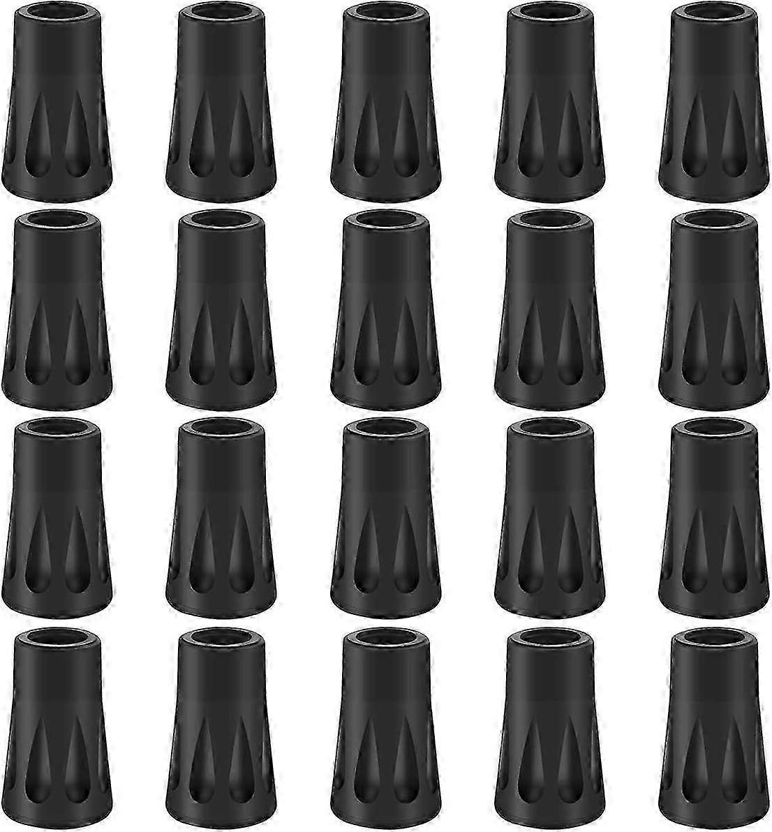 Walking pole rubber tips for nordic poles, 10 pair pack