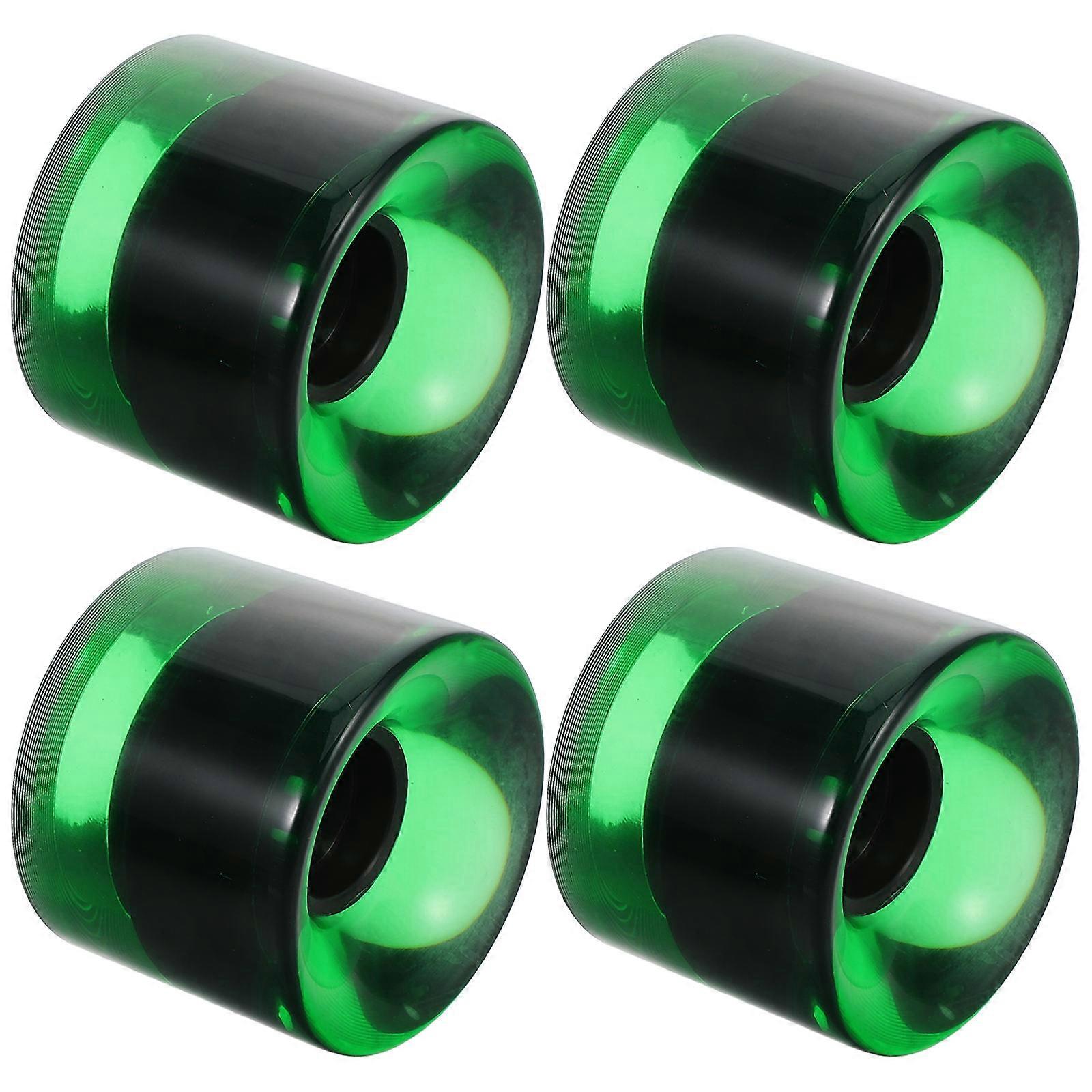 Long Board Wheels Anti Shock Feature Green Color Stable Performance For Cruisers And 5 70X5 70X4 50CM 4Set