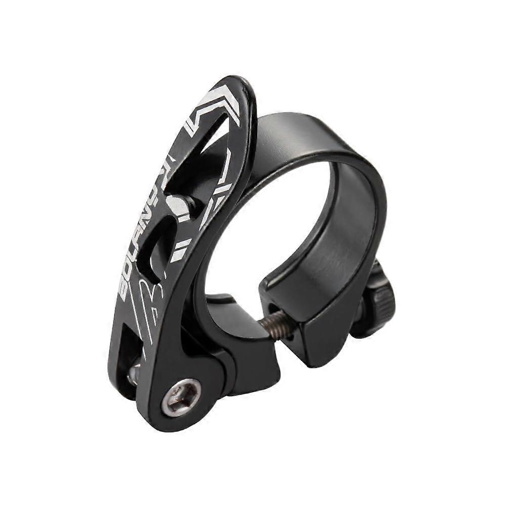 Bicycle Seat Clamp Mtb Quick Release Aluminium Seat Post Clamp 31.8/34.9mm Black