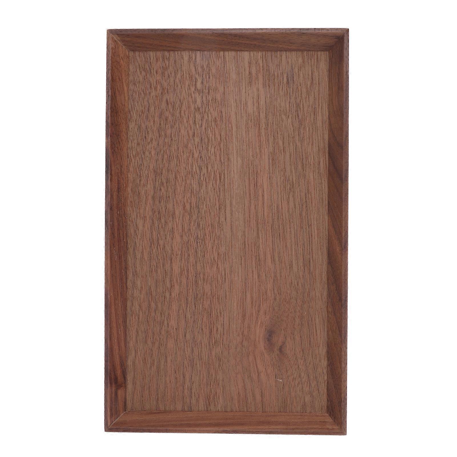 Black Walnut Small Rectangle Serving Tray 25x15x2.3cm Elegant