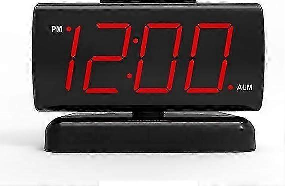 Large LED Digital Alarm Clock for Bedroom, Dimmable Display with Snooze, Volume Control, Battery Backup, Easy-to-Read for Seniors