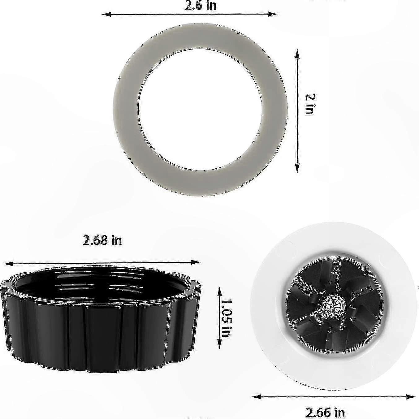 Blender Blades with Base and 2 O-Ring Gaskets for Various Models