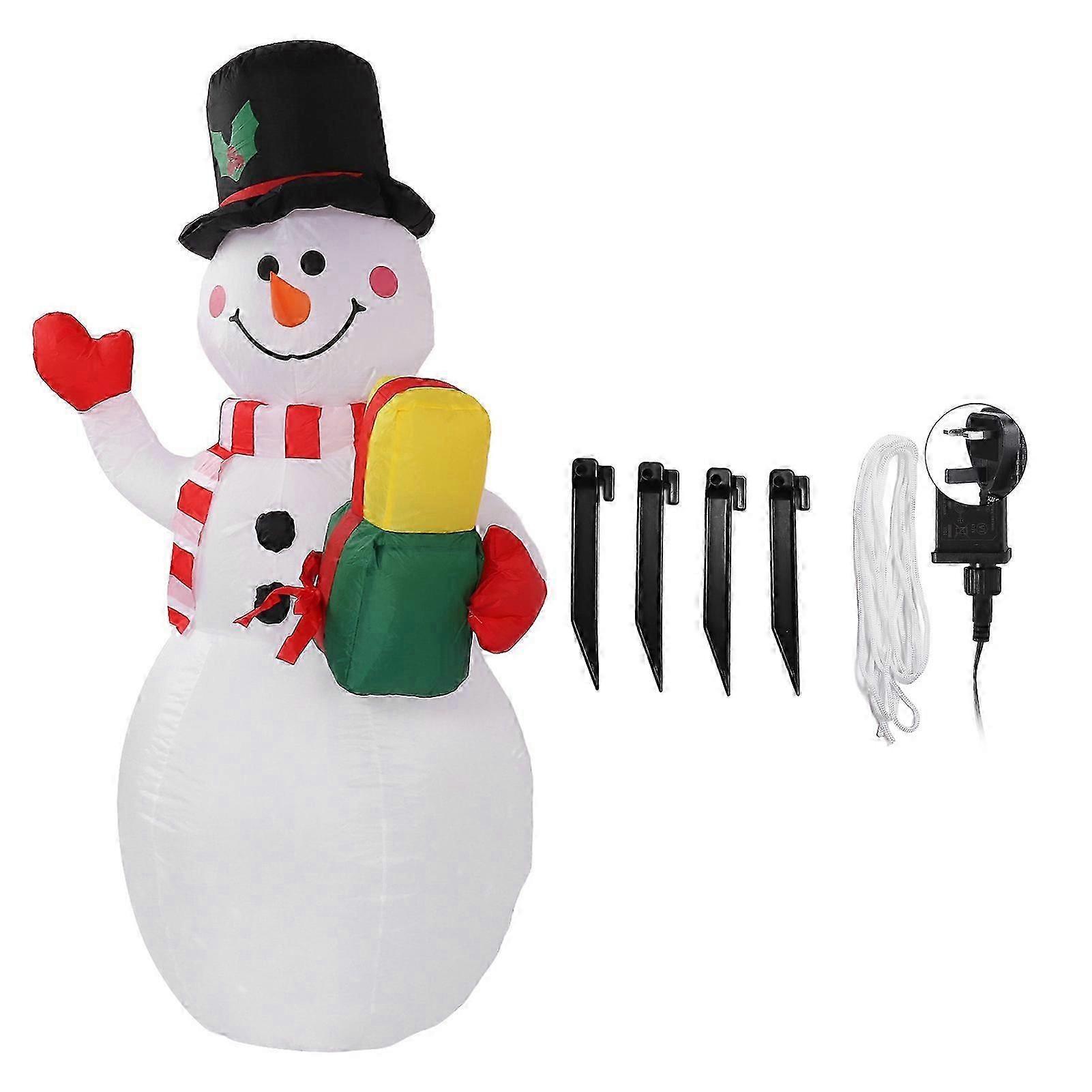 Inflatable Christmas Snowman 1.5m with Light Windproof Rope Automatic Blow Up 220v