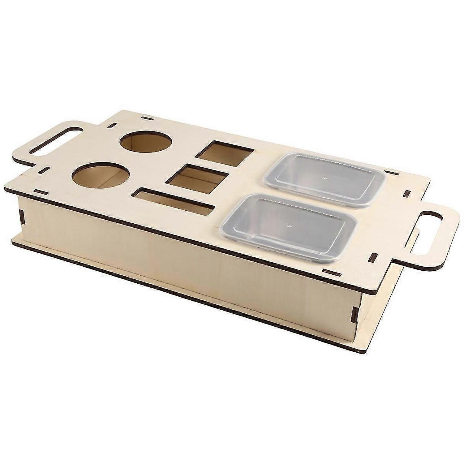 Couch Arm Table Clip-on Sofa Armrest Tray with 2 Bowls, C