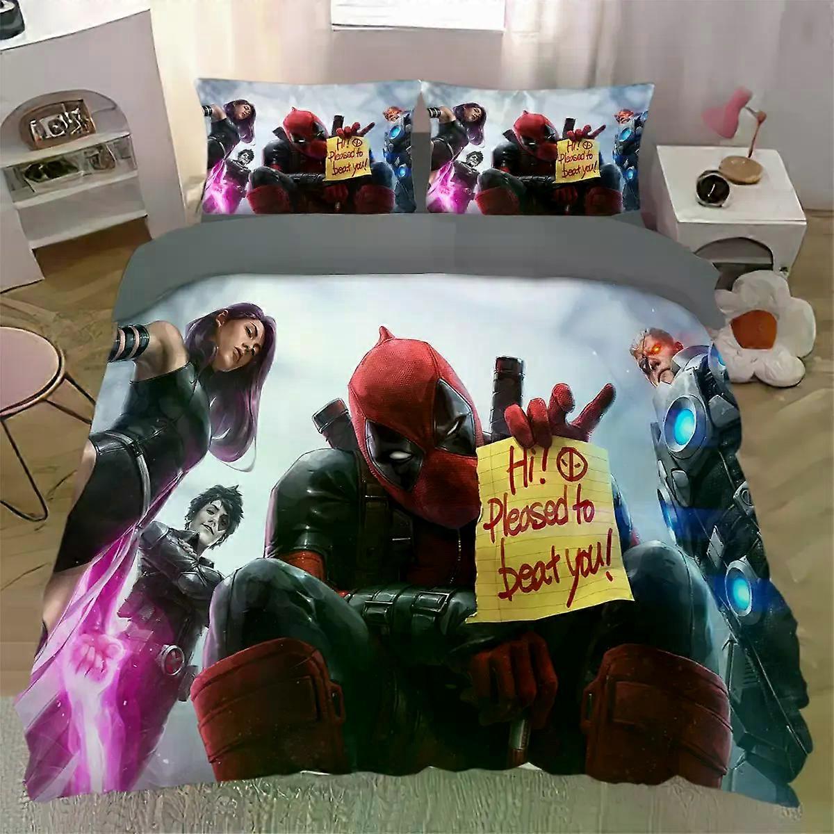 TE3249 The Avengers Bed Covers Bedding Set,Spider-man Cover Modern Printed 3-Piece Set 1 Bed Cover,Birthday Gifts
