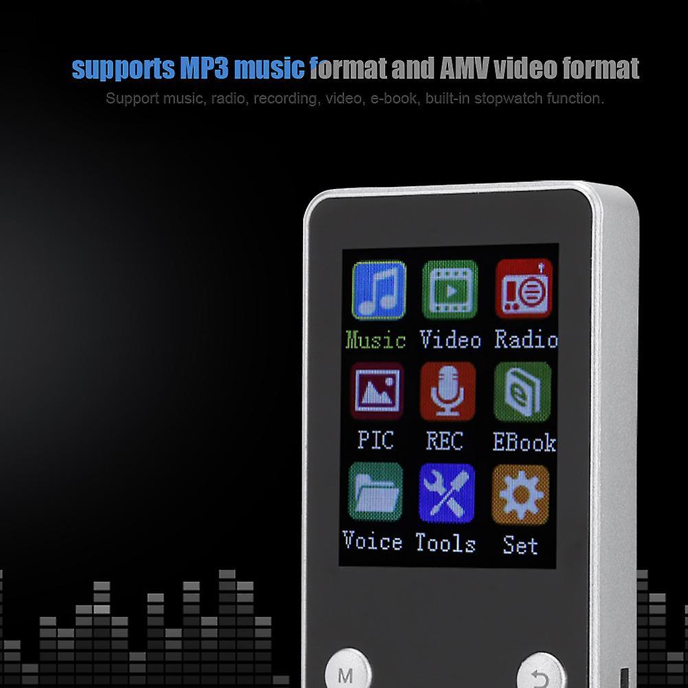 T3 Portable Bluetooth 4.2 MP4 Player 1.8in Display Silver