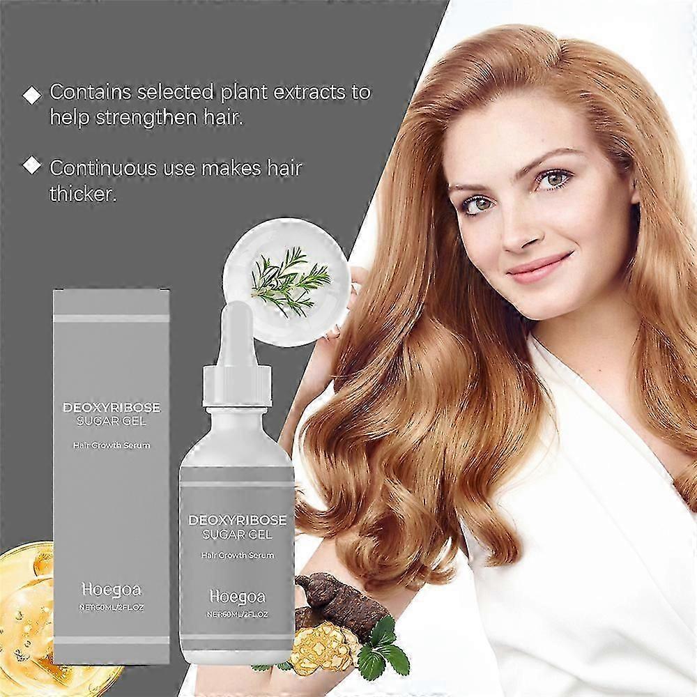 1-3x Deoxyribose Sugar Gel Τριχοφυΐα, 60ml Deoxyribose Hair Growth Gel, Κατά της τριχόπτωσης Θεραπεία κατά της πιτυρίδας του τριχωτού της κεφαλής