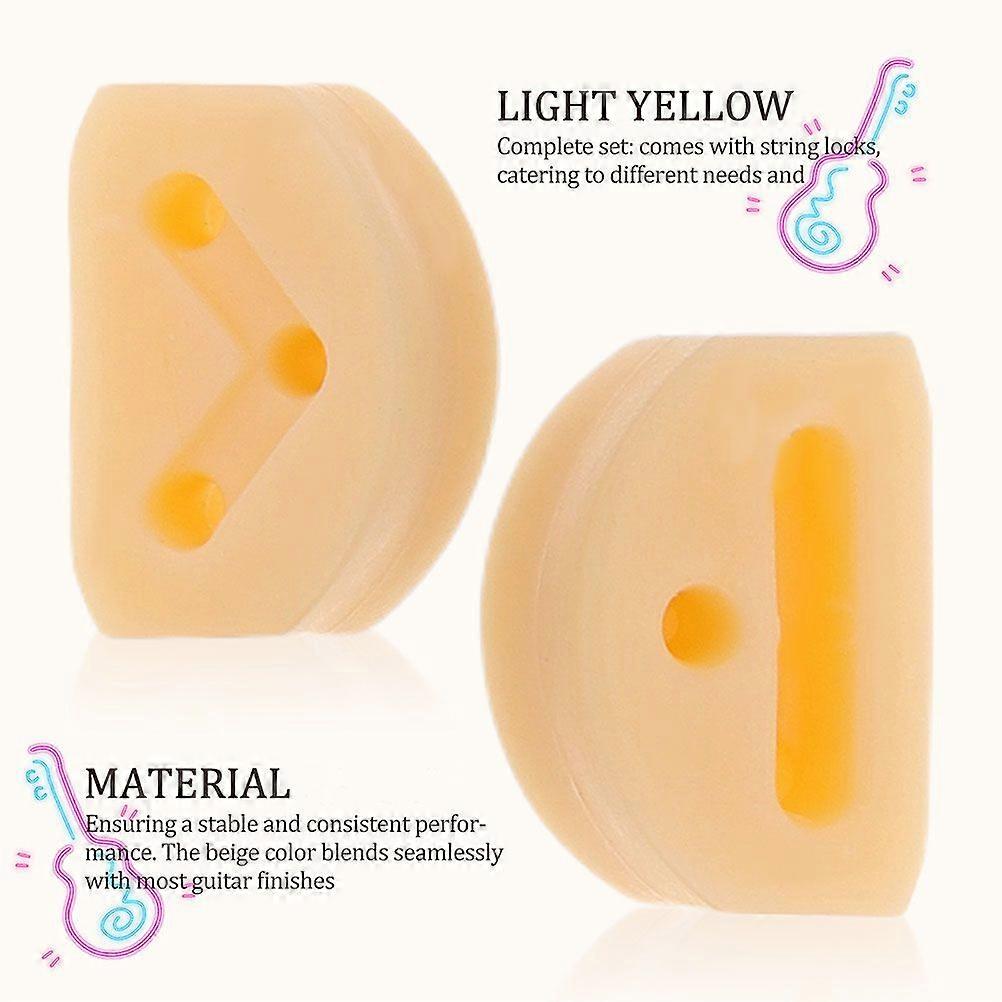 12 Pcs Plastic Guitar String Ties Bridge Beads 3 Holes Guitar String Bridgebeads Guitar String Fasteners For Acoustic Classical Guitar Nylon String Gu