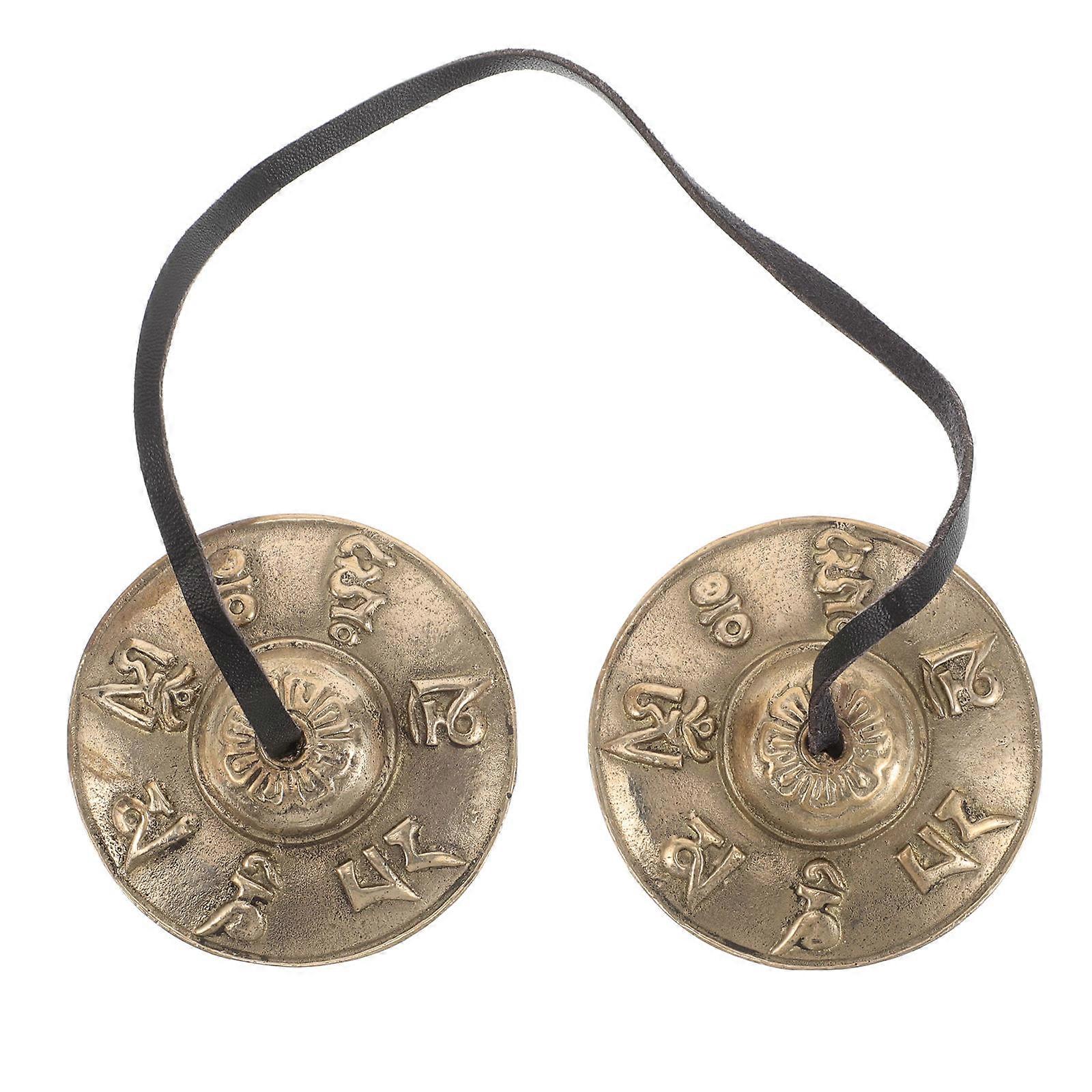 Yoga Bell Accessory Tingsha Cymbals for Percussion Instrument 2Pairs Copper