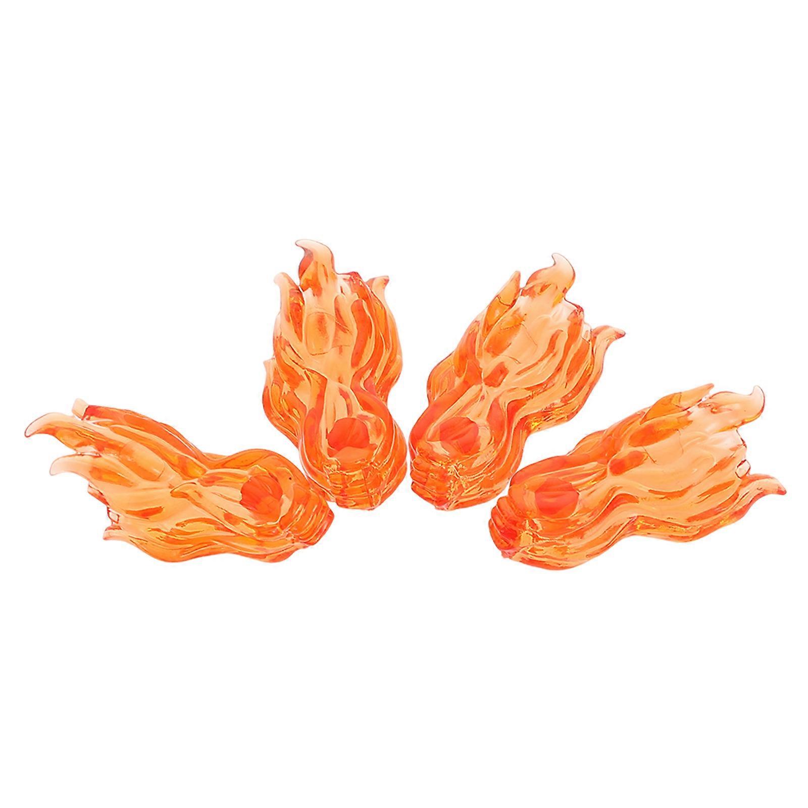 Action Model Set For Kids Imaginative Play 4Pcs Featuring Safe Durable Orange Plastic Design
