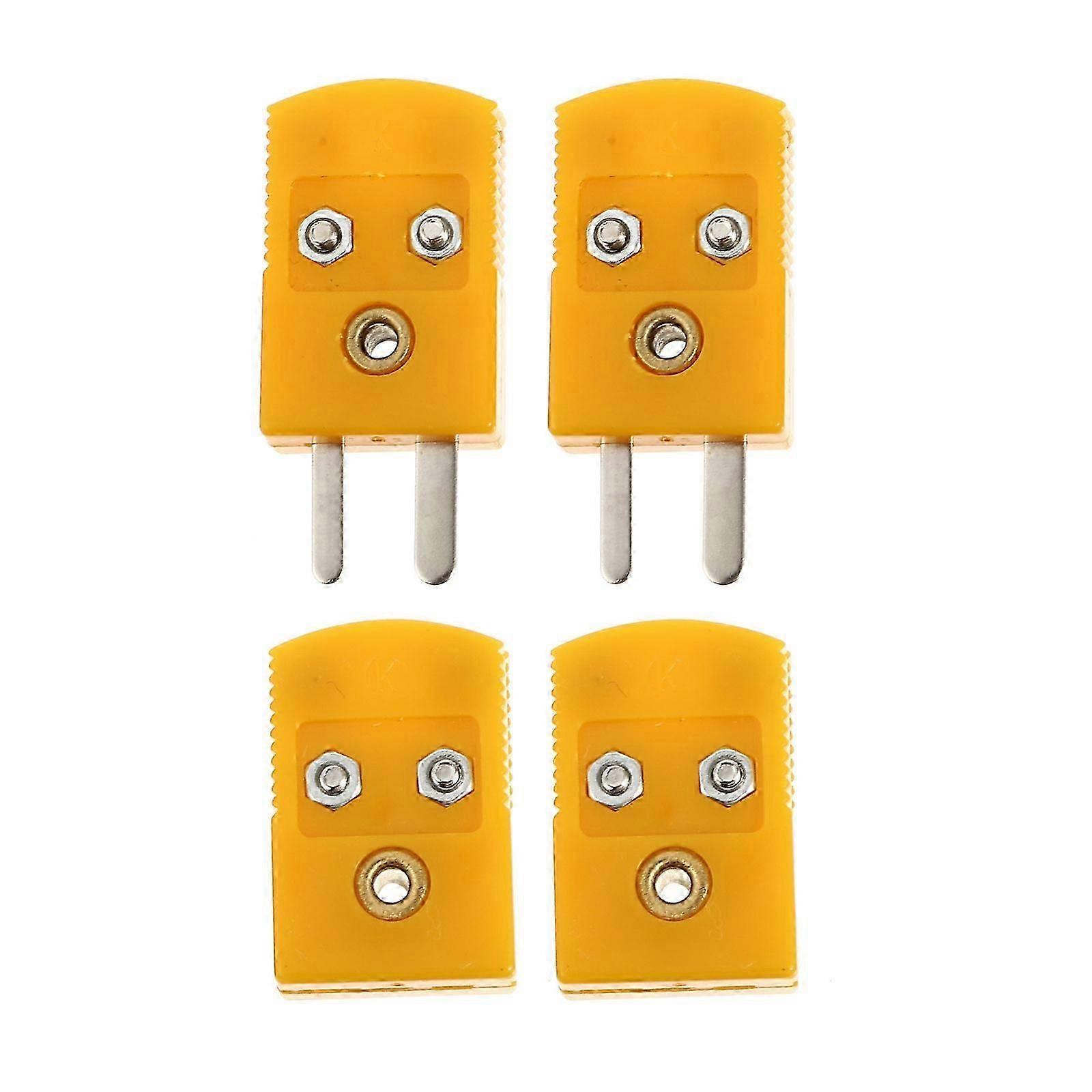 4pcs Plastic Case K Type Thermocouple Wire Connector Cable Connector Adapter