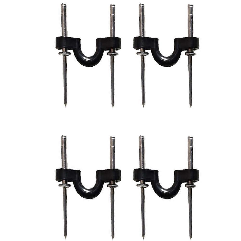 Boat Rigging Kit Pad Eye Nylon Deck Loop for Kayak 4Pcs Black