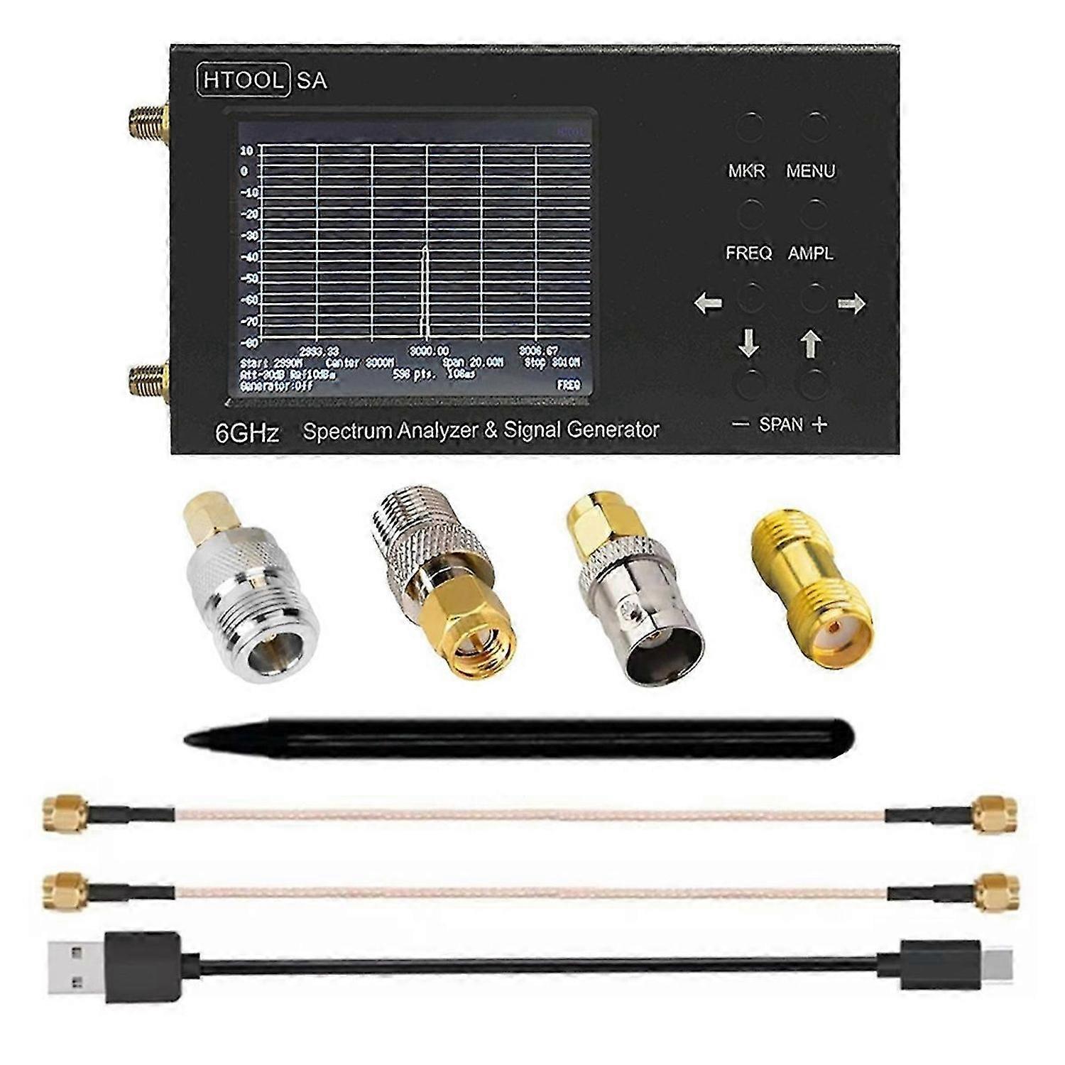 -SA 6G Handheld Digital Spectrum Analyzer Signal Generator 35-6200MHz for 3G 4G LTE CDMA DCS GSM GPR