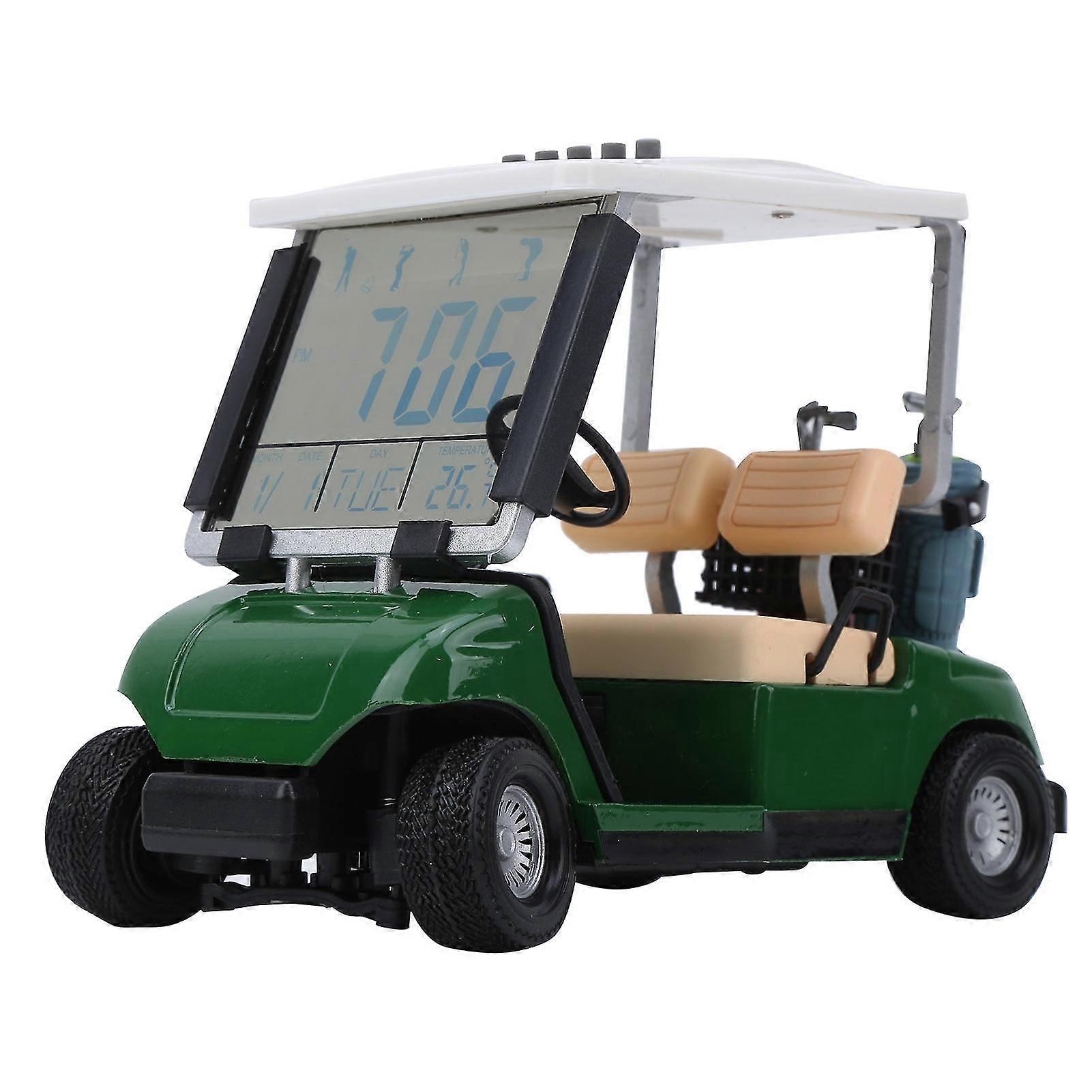 Plastic Golf Perpetual Calendar Cart Present Gift Miniature Golf Cart Clock Accessory