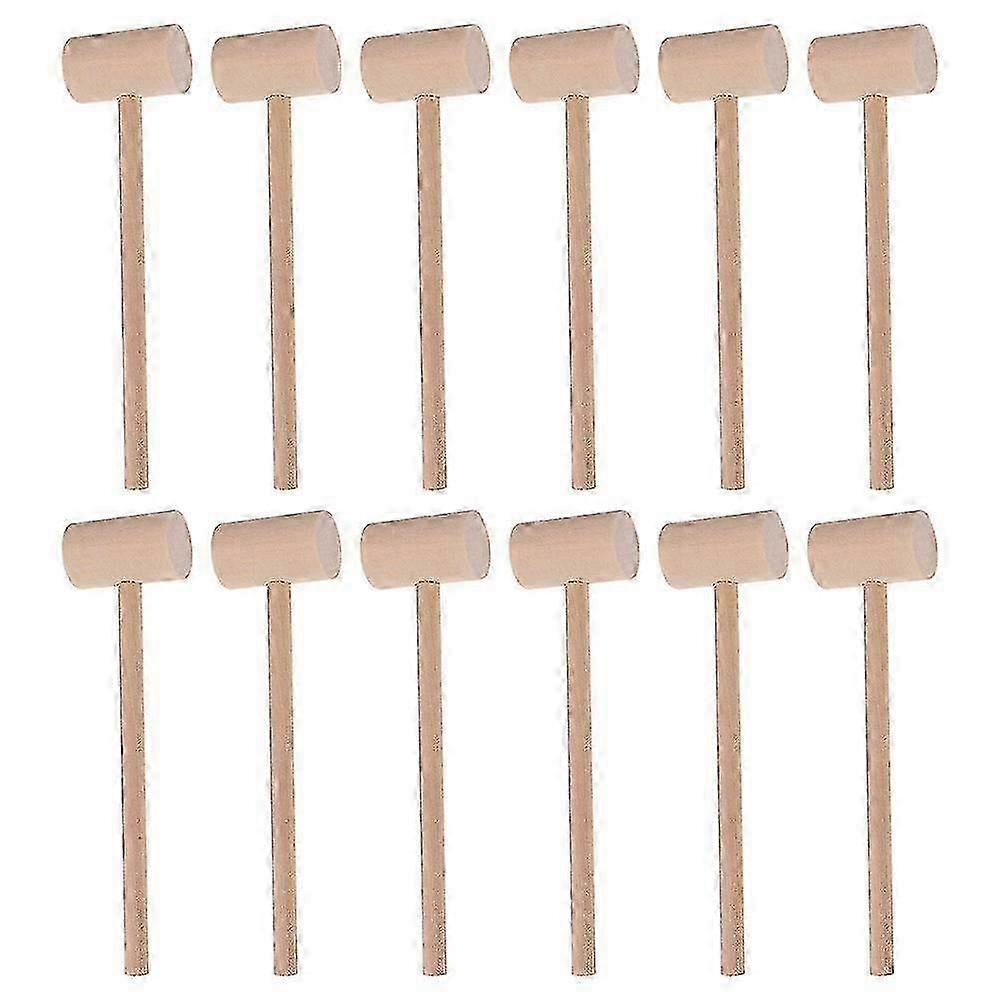 36pcs Wooden Crab Mallets Mini Wood Hammer Seafood Shellfish Hammers Cracker Tools For Chocolate